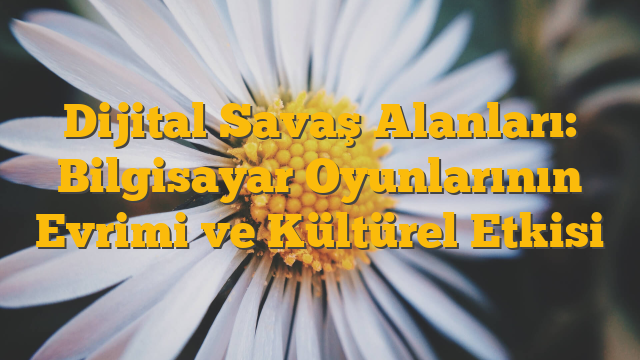 Dijital Savaş Alanları: Bilgisayar Oyunlarının Evrimi ve Kültürel Etkisi