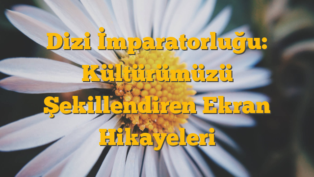 Dizi İmparatorluğu: Kültürümüzü Şekillendiren Ekran Hikayeleri