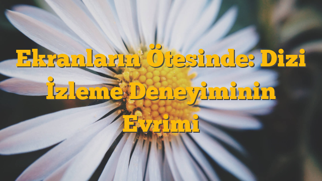 Ekranların Ötesinde: Dizi İzleme Deneyiminin Evrimi