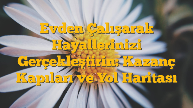 Evden Çalışarak Hayallerinizi Gerçekleştirin: Kazanç Kapıları ve Yol Haritası