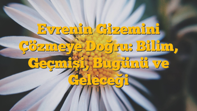 Evrenin Gizemini Çözmeye Doğru: Bilim, Geçmişi, Bugünü ve Geleceği