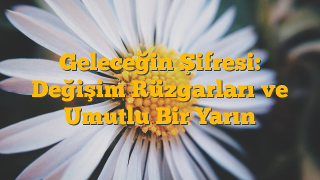 Geleceğin Şifresi: Değişim Rüzgarları ve Umutlu Bir Yarın