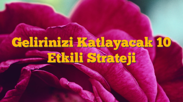 Gelirinizi Katlayacak 10 Etkili Strateji