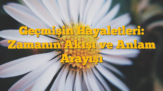 Geçmişin Hayaletleri: Zamanın Akışı ve Anlam Arayışı