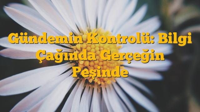 Gündemin Kontrolü: Bilgi Çağında Gerçeğin Peşinde