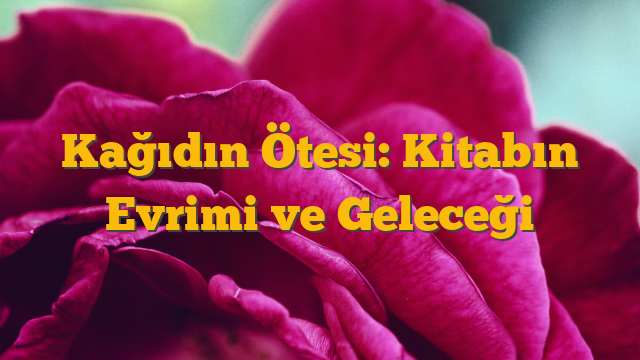 Kağıdın Ötesi: Kitabın Evrimi ve Geleceği