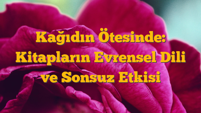 Kağıdın Ötesinde: Kitapların Evrensel Dili ve Sonsuz Etkisi