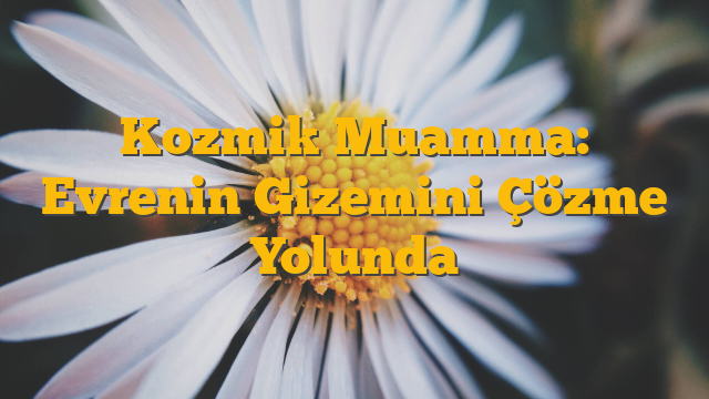 Kozmik Muamma: Evrenin Gizemini Çözme Yolunda