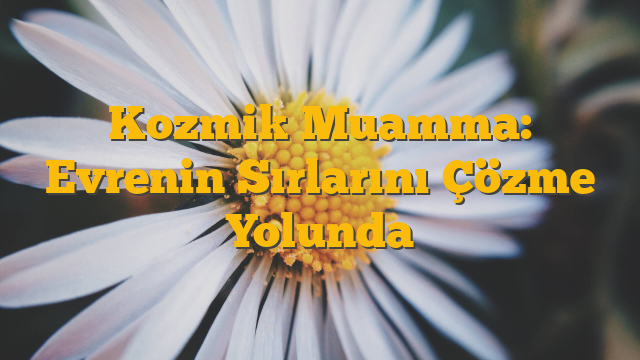 Kozmik Muamma: Evrenin Sırlarını Çözme Yolunda