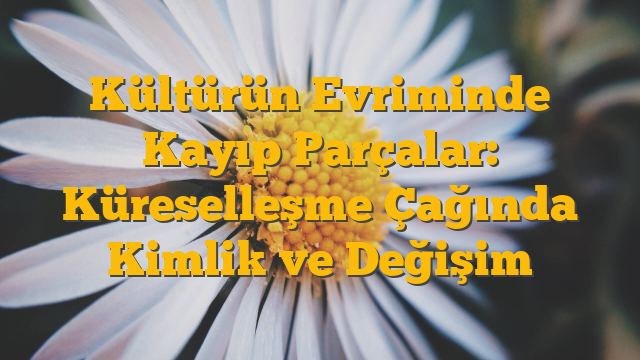 Kültürün Evriminde Kayıp Parçalar: Küreselleşme Çağında Kimlik ve Değişim
