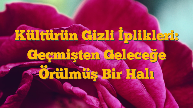 Kültürün Gizli İplikleri: Geçmişten Geleceğe Örülmüş Bir Halı