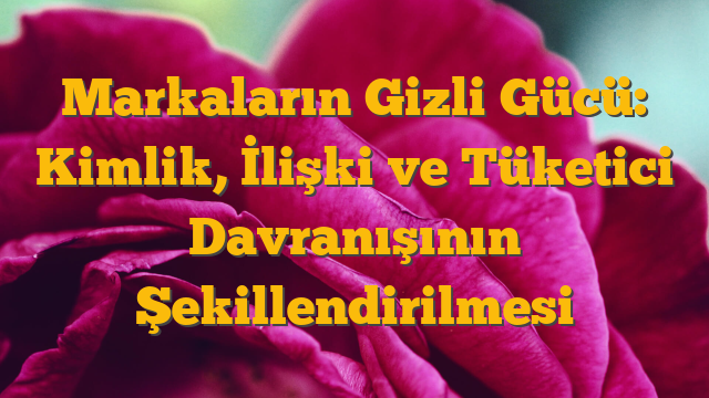 Markaların Gizli Gücü: Kimlik, İlişki ve Tüketici Davranışının Şekillendirilmesi