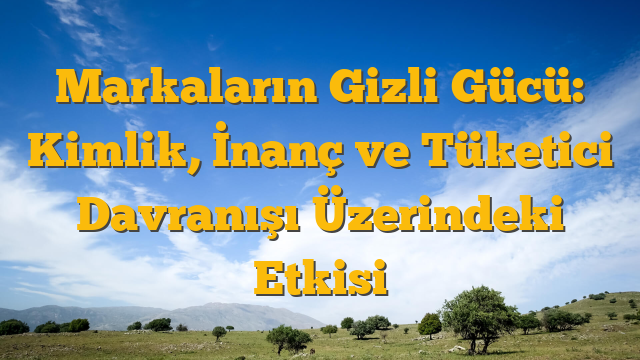 Markaların Gizli Gücü: Kimlik, İnanç ve Tüketici Davranışı Üzerindeki Etkisi