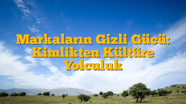 Markaların Gizli Gücü: Kimlikten Kültüre Yolculuk