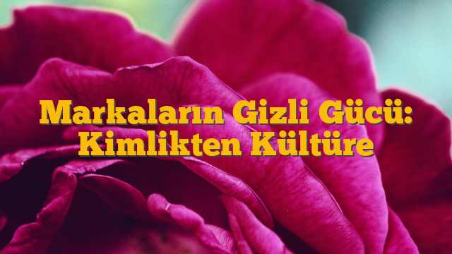 Markaların Gizli Gücü: Kimlikten Kültüre