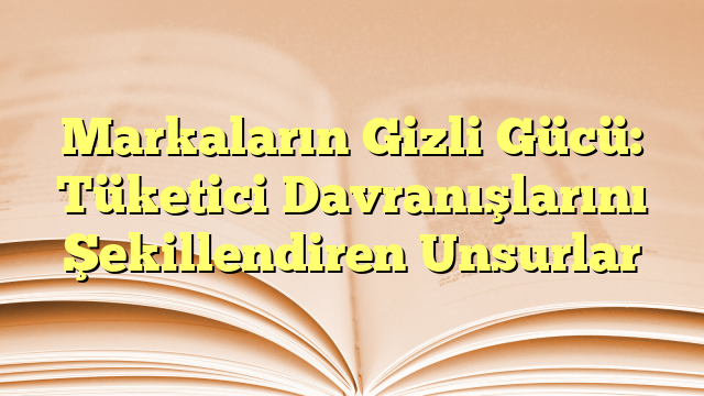 Markaların Gizli Gücü: Tüketici Davranışlarını Şekillendiren Unsurlar