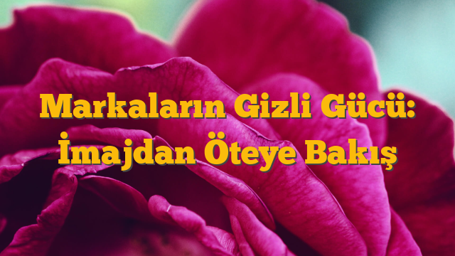 Markaların Gizli Gücü: İmajdan Öteye Bakış