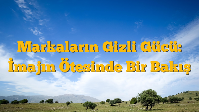 Markaların Gizli Gücü: İmajın Ötesinde Bir Bakış