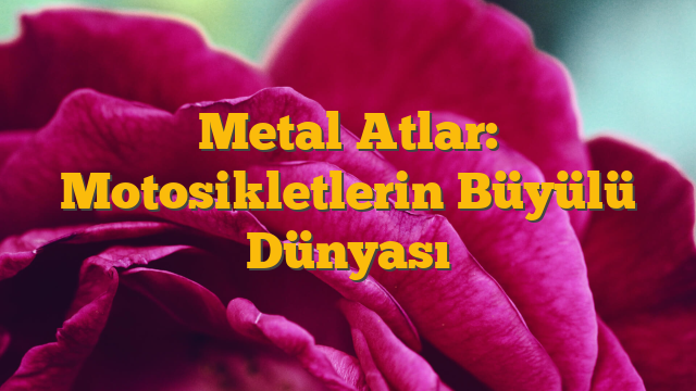 Metal Atlar: Motosikletlerin Büyülü Dünyası