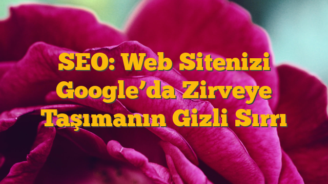SEO: Web Sitenizi Google’da Zirveye Taşımanın Gizli Sırrı