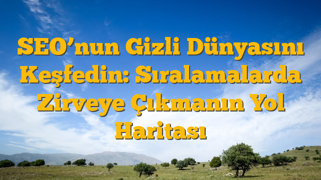 SEO’nun Gizli Dünyasını Keşfedin: Sıralamalarda Zirveye Çıkmanın Yol Haritası