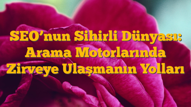 SEO’nun Sihirli Dünyası: Arama Motorlarında Zirveye Ulaşmanın Yolları