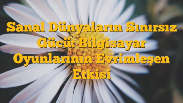 Sanal Dünyaların Sınırsız Gücü: Bilgisayar Oyunlarının Evrimleşen Etkisi
