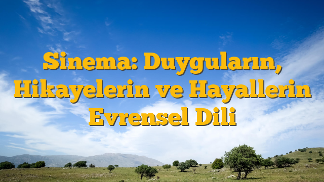 Sinema: Duyguların, Hikayelerin ve Hayallerin Evrensel Dili