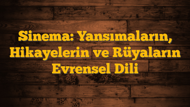 Sinema: Yansımaların, Hikayelerin ve Rüyaların Evrensel Dili