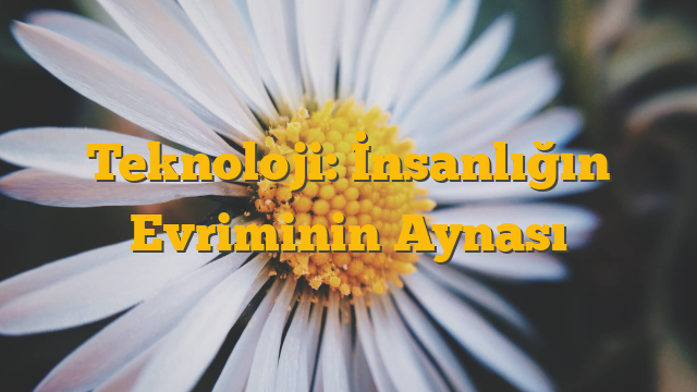 Teknoloji: İnsanlığın Evriminin Aynası