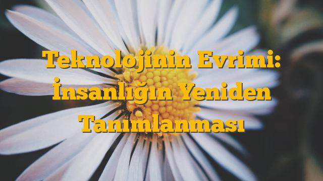 Teknolojinin Evrimi: İnsanlığın Yeniden Tanımlanması