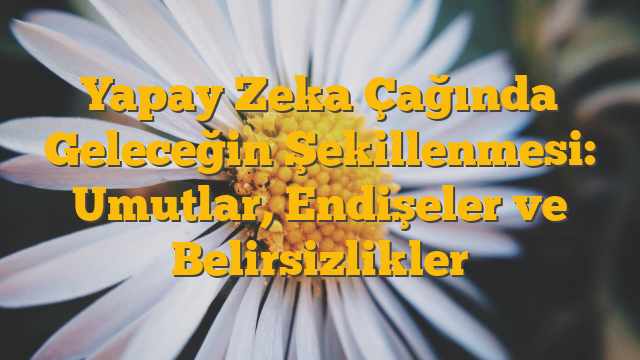 Yapay Zeka Çağında Geleceğin Şekillenmesi: Umutlar, Endişeler ve Belirsizlikler