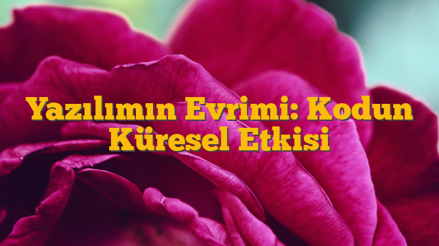 Yazılımın Evrimi: Kodun Küresel Etkisi