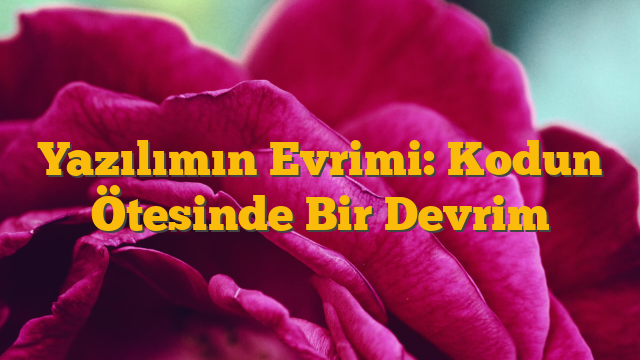 Yazılımın Evrimi: Kodun Ötesinde Bir Devrim