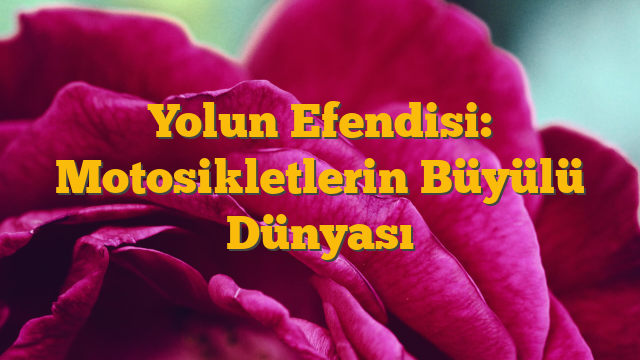 Yolun Efendisi: Motosikletlerin Büyülü Dünyası