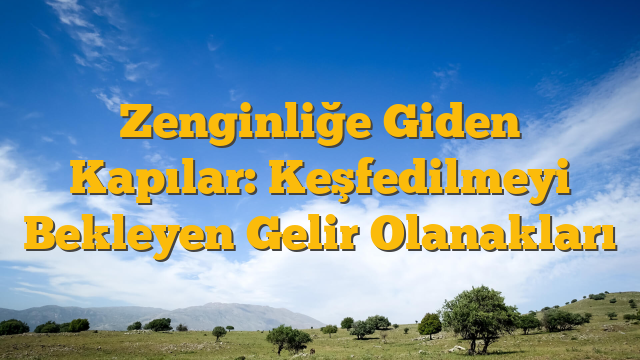Zenginliğe Giden Kapılar: Keşfedilmeyi Bekleyen Gelir Olanakları