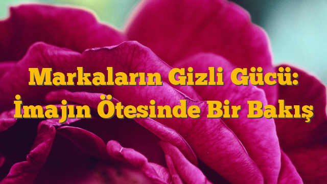 Markaların Gizli Gücü: İmajın Ötesinde Bir Bakış