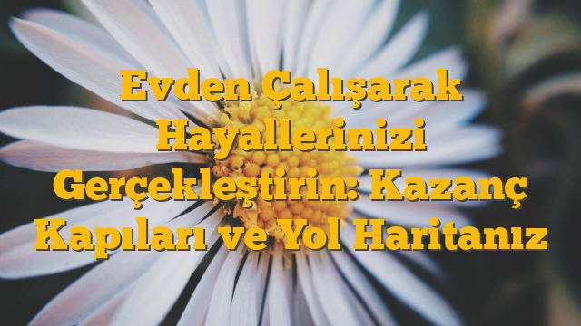 Evden Çalışarak Hayallerinizi Gerçekleştirin: Kazanç Kapıları ve Yol Haritanız