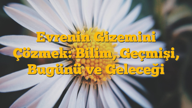 Evrenin Gizemini Çözmek: Bilim, Geçmişi, Bugünü ve Geleceği