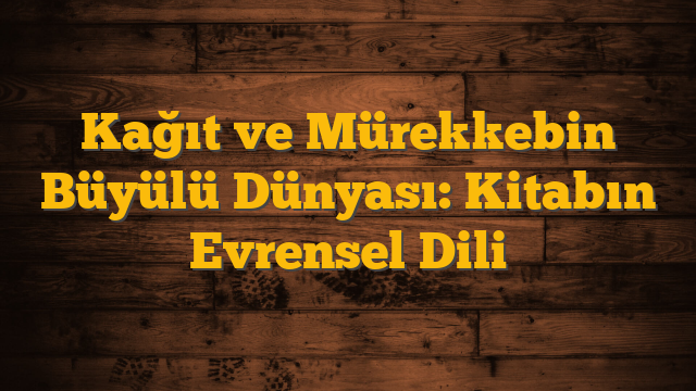 Kağıt ve Mürekkebin Büyülü Dünyası: Kitabın Evrensel Dili