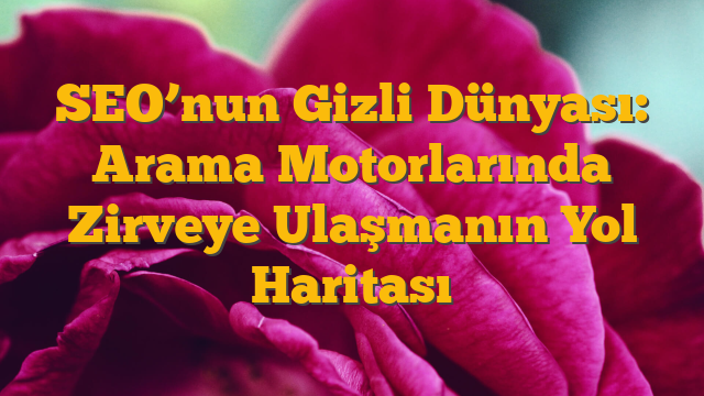 SEO’nun Gizli Dünyası: Arama Motorlarında Zirveye Ulaşmanın Yol Haritası