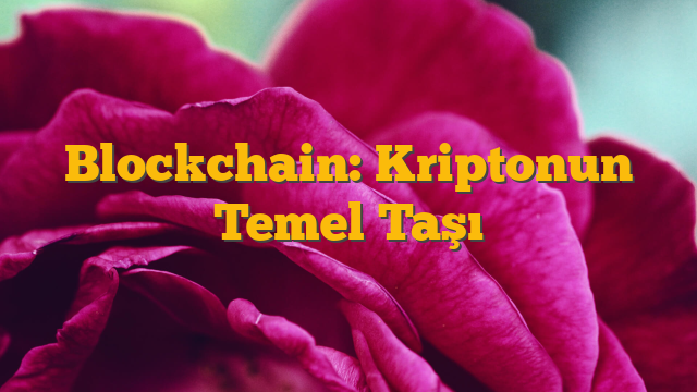 Blockchain: Kriptonun Temel Taşı