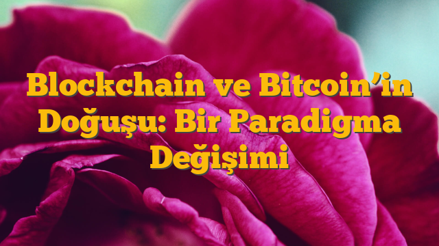 Blockchain ve Bitcoin’in Doğuşu: Bir Paradigma Değişimi