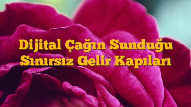 Dijital Çağın Sunduğu Sınırsız Gelir Kapıları