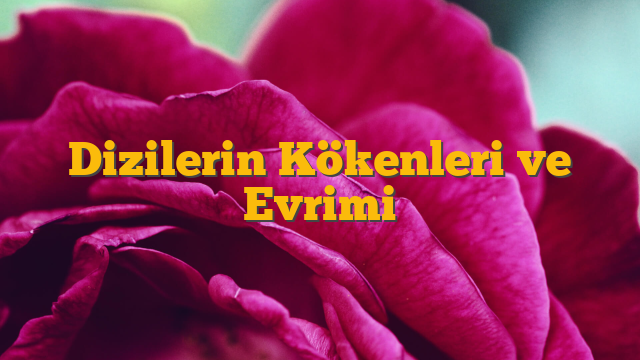 Dizilerin Kökenleri ve Evrimi
