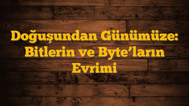 Doğuşundan Günümüze: Bitlerin ve Byte’ların Evrimi