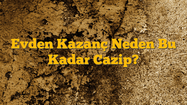 Evden Kazanç Neden Bu Kadar Cazip?