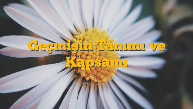 Geçmişin Tanımı ve Kapsamı