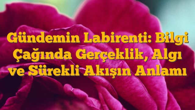 Gündemin Labirenti: Bilgi Çağında Gerçeklik, Algı ve Sürekli Akışın Anlamı