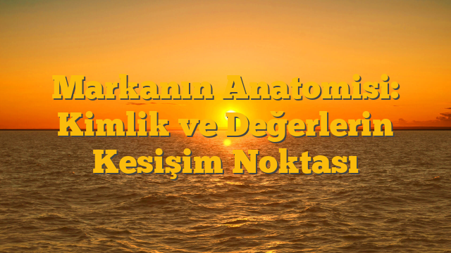 Markanın Anatomisi: Kimlik ve Değerlerin Kesişim Noktası